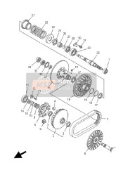 4B5176110000, Poulie,  Primaire Fix, Yamaha, 0